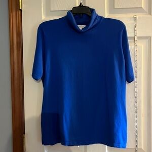 Joseph A-size XL-royal blue-short sleeve turtleneck sweater.